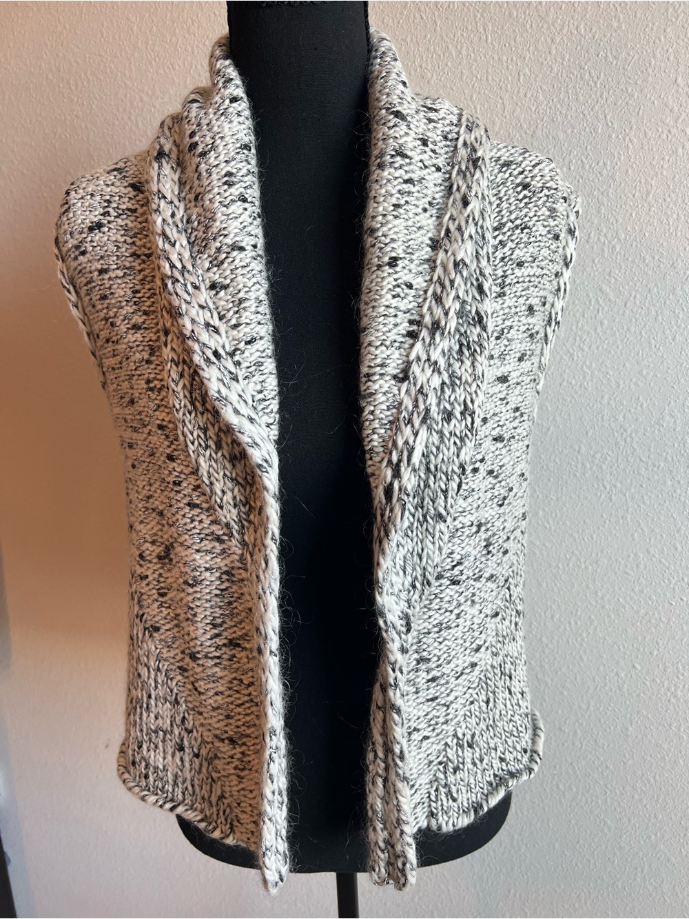 Ann Taylor LOFT Cardigan Sweater Women's Size S Open Knit Wool/Mohair Blend